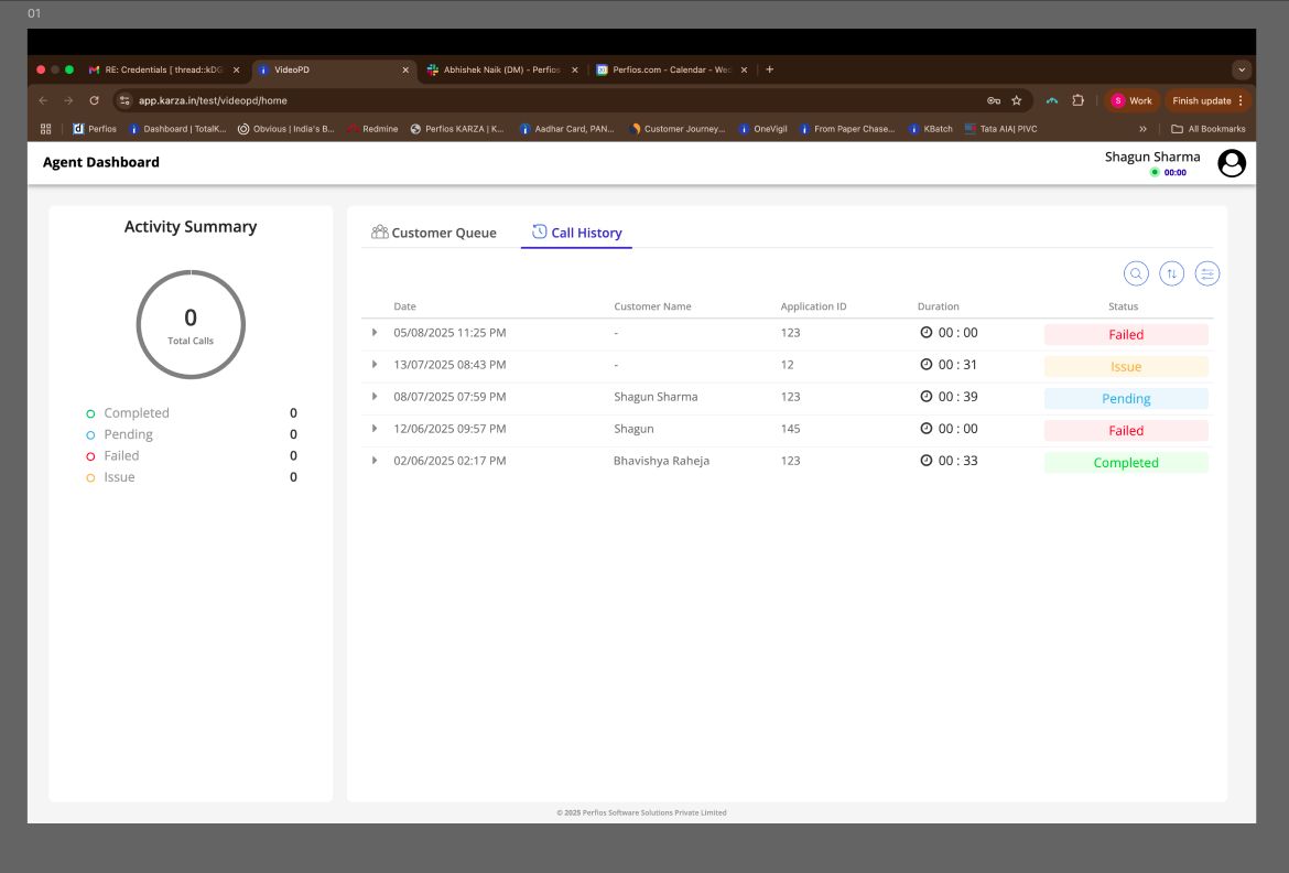 Video KYC Solution (Perfios) — 3